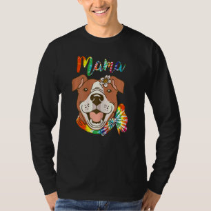 Womens Women's Pitbull Mom Dog Pittie Mama Happy T-Shirt