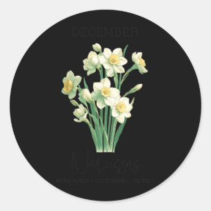 Womens Womens Positive Quote Flower Birthday Classic Round Sticker