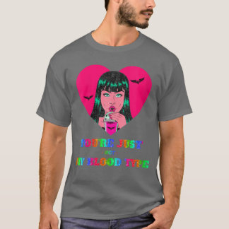Womens Womens Vampire Halloween Not My Bloodype Ho T-Shirt