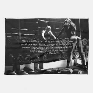 Women's Workout Motivational Kitchen Towel