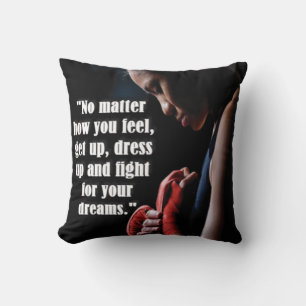 Women's Workout Motivational Throw Pillow