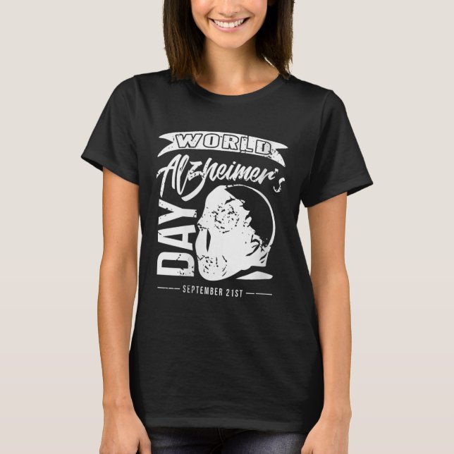 Womens World Heimer's Awareness Day Memory Suprt S T-Shirt (Front)