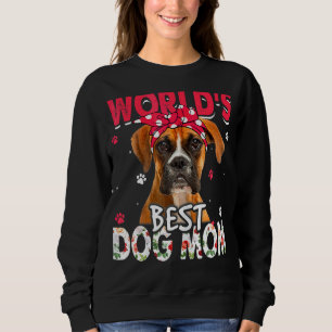 Womens World's Best Boxer Dog Mom Mother's Day 1 Sweatshirt