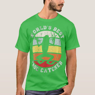 Womens Worlds best frog catcher Frog Hunter VNeck T-Shirt