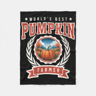 Womens Worlds Best Pumpkin Farmer Autumn Pumpkin P Fleece Blanket