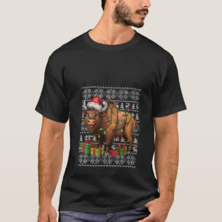 Womens Xmas Sweater Style Ugly Santa Hat Bison Chr