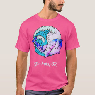 Womens Yachats OR Japanese Paint Geometric Orca Ki T-Shirt