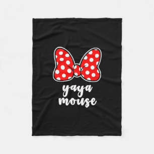 Womens Yaya Mouse Family Vacation Bow Fleece Blanket
