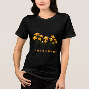 Women's Yellow Daisies Summer Clothing Tri-Blend Shirt