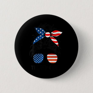 Womens Yes I'm A Trump Girl Get Over It - Trump 20 2 Inch Round Button