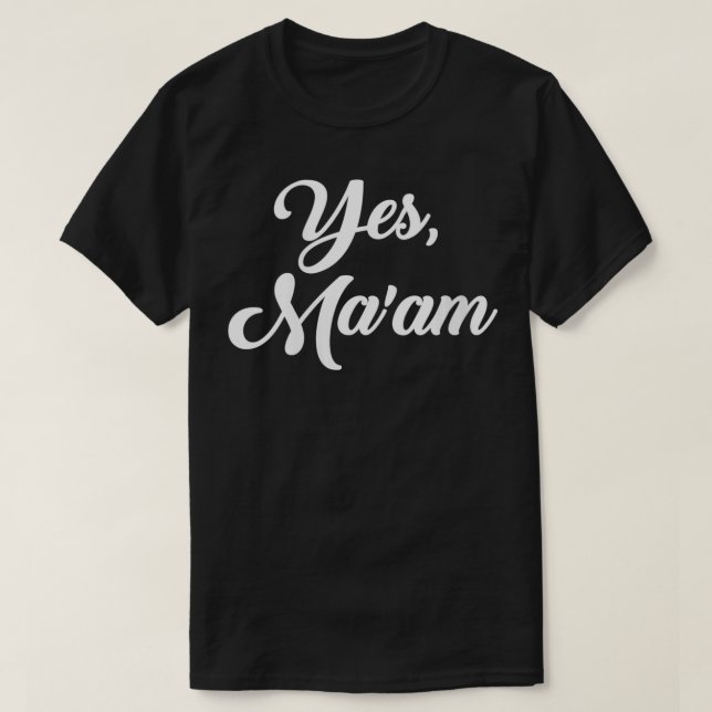 Womens Yes, Ma'am VNeck  T-Shirt (Design Front)