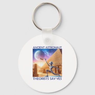 Womens Yoga Ancient Astronaut Theorists Say Yes Al Keychain
