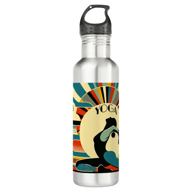 Women's Yoga Art Deco Workout 710 Ml Water Bottle (Front)