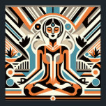 Women's Yoga Meditation Art Deco Workout Poster<br><div class="desc">Decorate your meditation space with this amazing poster featuring an Art Deco print of a woman in the lotus position. Hang it in your bedroom, exercise room or yoga studio. Perfect gift for a yoga instructor or a guru. Great birthday or anniversary present for your wife, mom, sister, aunt, girlfriend,...</div>