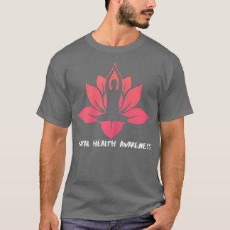 Womens Yoga Mental Health Awareness 7027 3107  T-Shirt