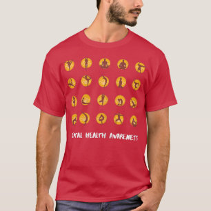 Womens Yoga Mental Health Awareness 7033 3113 T-Shirt