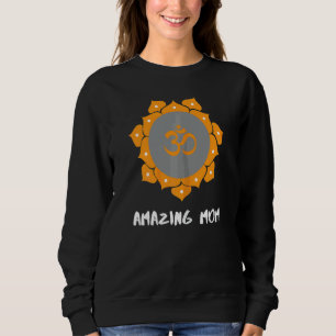 Womens Yoga Mom Mothers Day Mandala Om 3 Sweatshirt