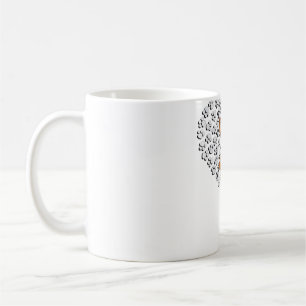 Womens Yorkshire Terrier Lover Dog Paw Design Hear Coffee Mug