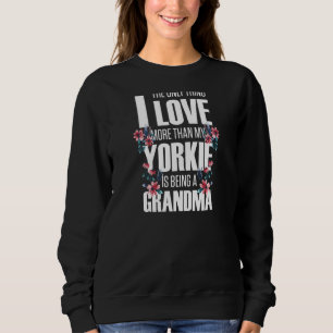 Womens Yorkshire Terrier Yorkie Grandma Sweatshirt