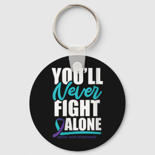 Womens Youll Never Fight Alone National Suicide Pr Keychain