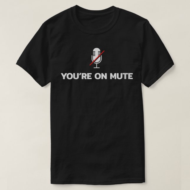 Womens You're On Mute Funny Work From Home VNeck  T-Shirt (Design Front)