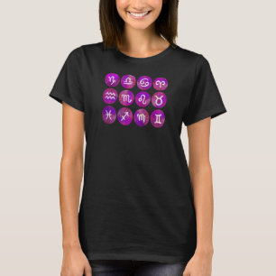 Womens Zodiac Signs Astrology Horoscope Women Teen T-Shirt