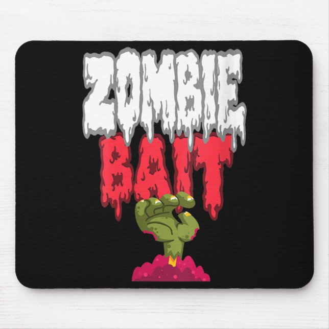 Womens Zombie Bait Reaching from The Grave Funny Mouse Pad (Front)