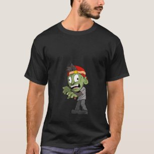 Womens Zombie monkey horror scary Halloween V Neck T-Shirt