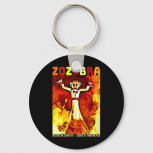 Womens Zozobra Fiestas De Sante Fe New Mexico Old Keychain