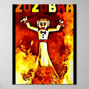 Womens Zozobra Fiestas De Sante Fe New Mexico Old Poster