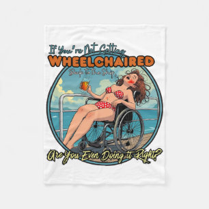 Women'smen's Funny Cruise Ship Vacation Fleece Blanket