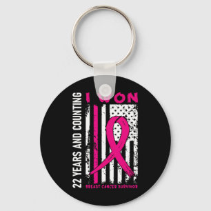 Won Breast Cancer Survivor 22 Year Anniversary Cou Keychain