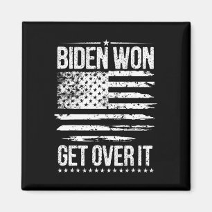Won Get Over It Usa Flag Funny Biden Harris  Magnet