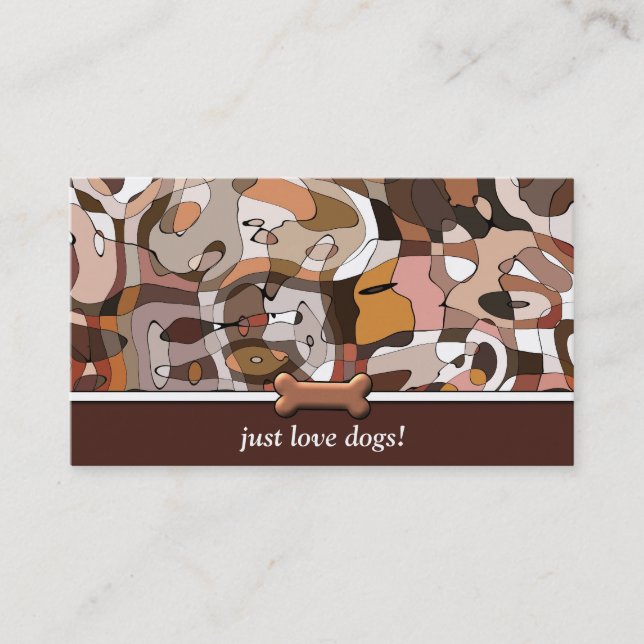 Wonder Dog Custom Canine Design Dog Walker Business Card (Front)