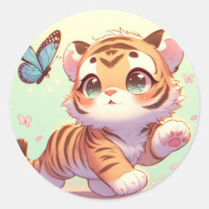 Wonder in a Kitten's Eyes Classic Round Sticker