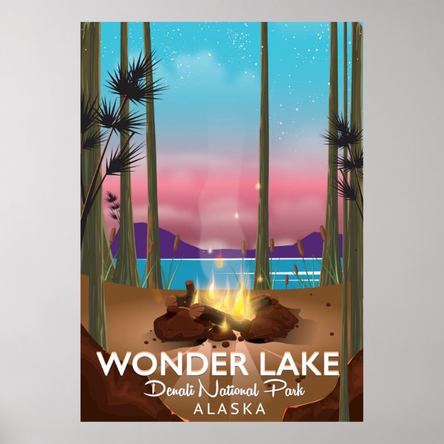 Wonder Lake, Denali national park Alaska Poster (Front)