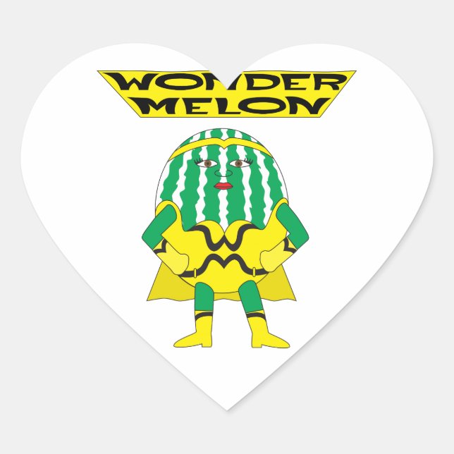 Wonder Melon Heart Sticker (Front)