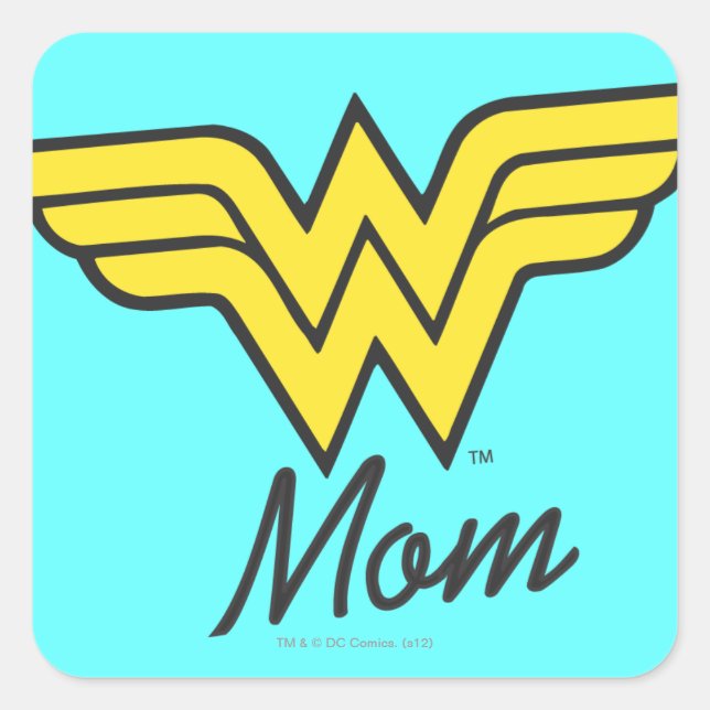 Wonder Mom Classic Square Sticker (Front)