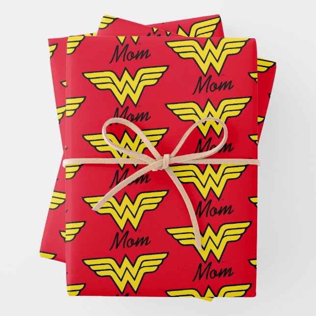 Wonder Mom Classic Wrapping Paper Sheet (In situ)