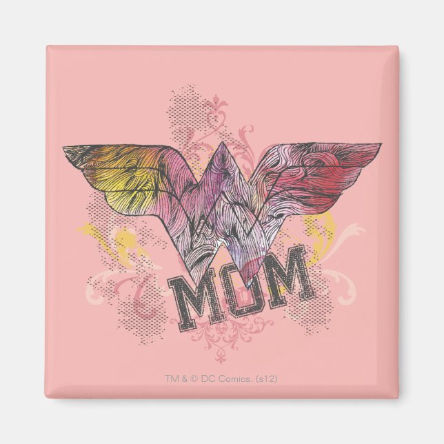 Wonder Mom Mixed Media Magnet (Front)