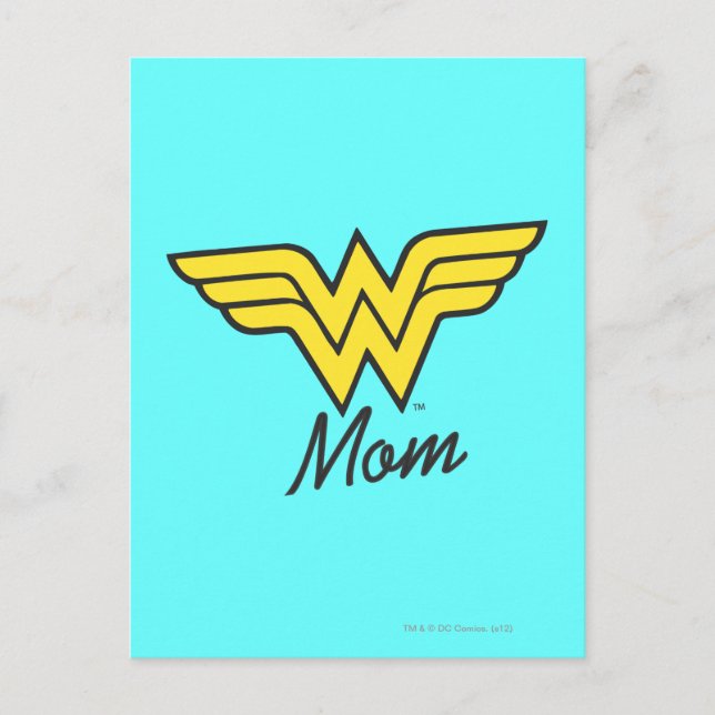 Wonder Mom Mixed Media Postcard (Front)