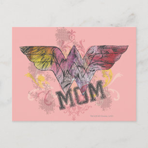 Wonder Mom Mixed Media Postcard