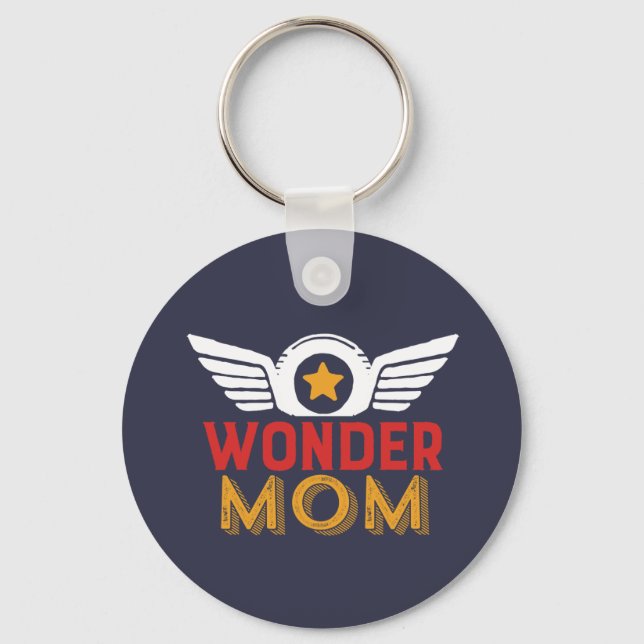 Wonder Mom Mother's Day Gift Favourite Superhero Keychain (Front)