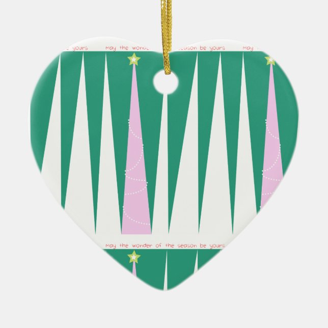 Wonder of the Season Christmas Tree Ceramic Ornament (Front)