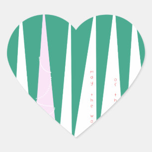 Wonder of the Season Christmas Tree Heart Sticker