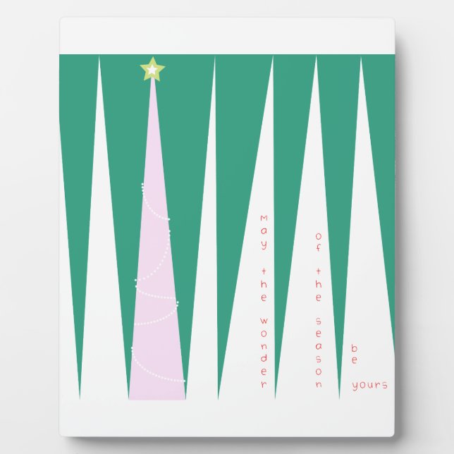 Wonder of the Season Christmas Tree Plaque (Front)