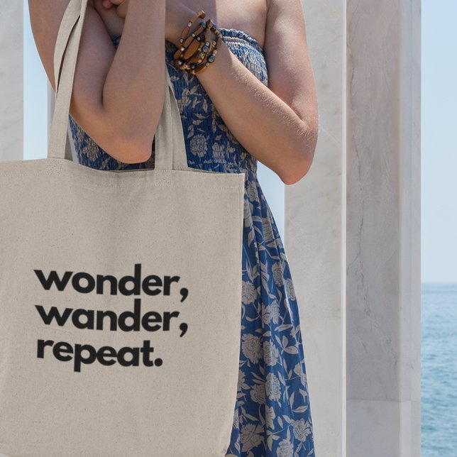 Wonder Wander Repeat Adventure Explore Travel Tote Bag (Shop now and travel in style with a touch of wanderlust!)