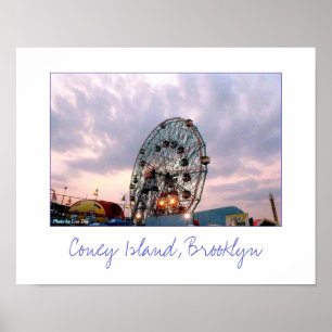 'Wonder Wheel at Twilight' Poster