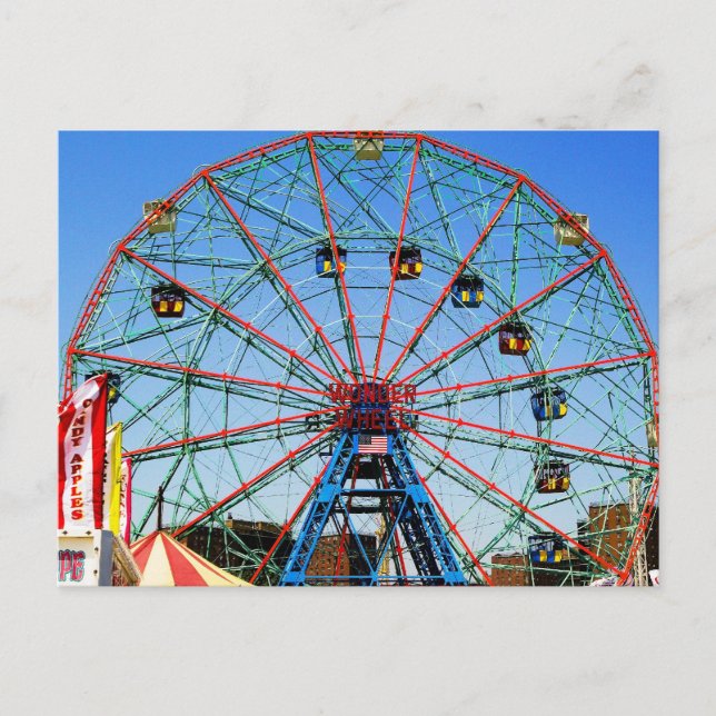 Wonder Wheel - Coney Island, NYC postcard (Front)