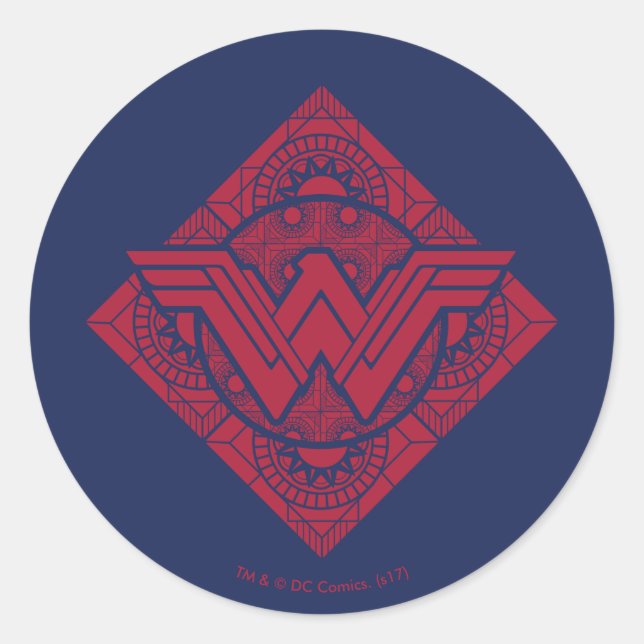Wonder Woman Amazonian Symbol Classic Round Sticker (Front)